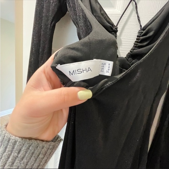 Misha Engracia Dress in Black Size 4 - Picture 6 of 6